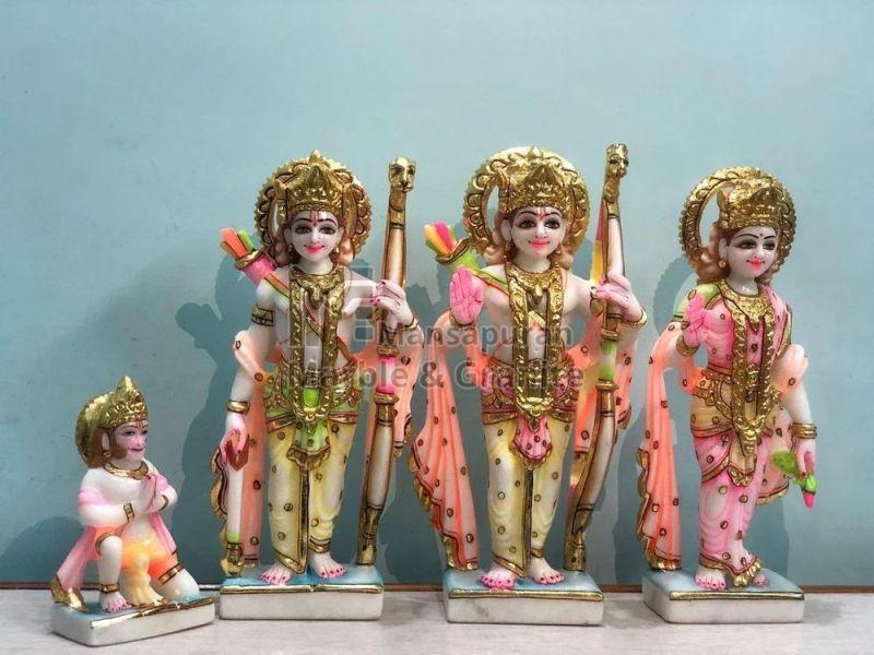 2 Feet Marble Ram Darbar Statue