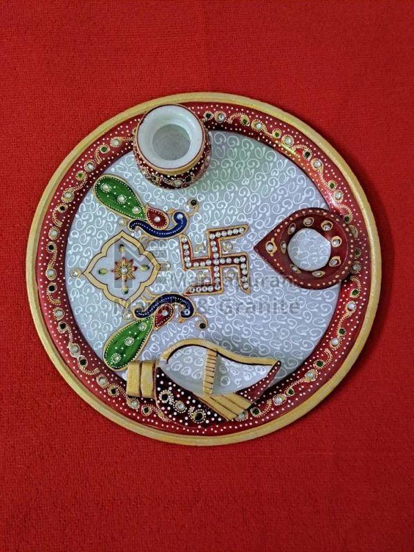 Marble Pooja Plate