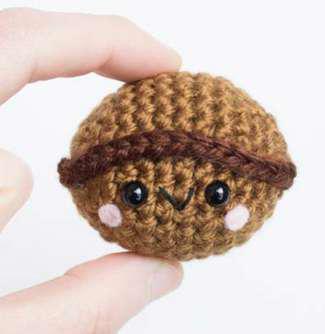 Crochet Stuffed Coffee Bean Toy