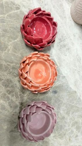 Ceramic Flower Candle Stand