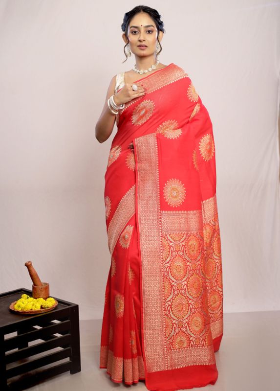 Designer Khaddi Georgette Handloom Banarasi Saree