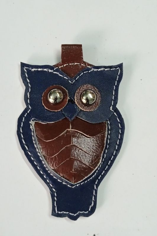 Owl Shape Pu Key Ring