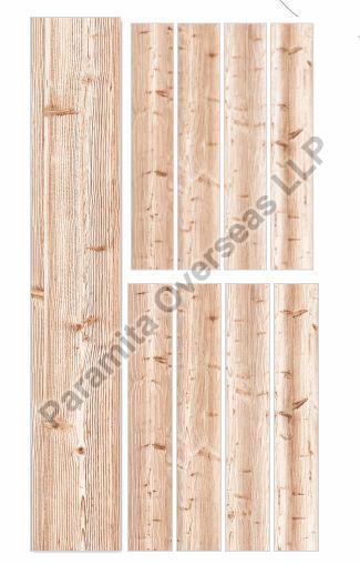 RO Wood Brown Wooden Strip Ceramic Tiles