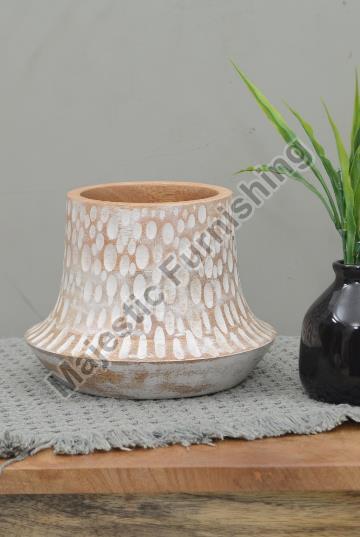 Rustic Wooden Flower Vase