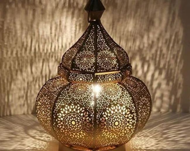 Black & Golden Candle Lantern