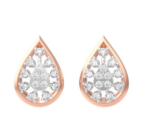 3.641 Grams Diamond Earrings
