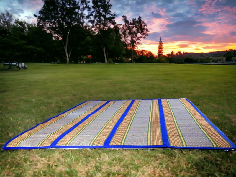 Handmade Natural Grass & Cotton Floor Mat