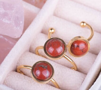 Ladies Red Jasper Ring