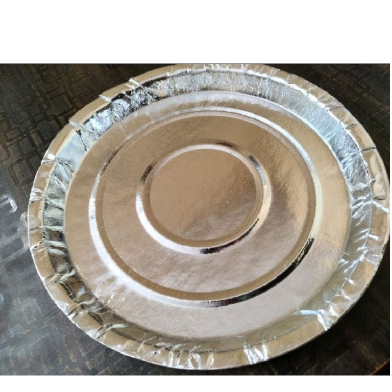 150 GSM Silver Plain Disposable Paper Plate