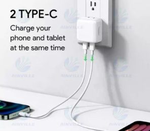 2 Port Type C Fast Charging Power Adapter