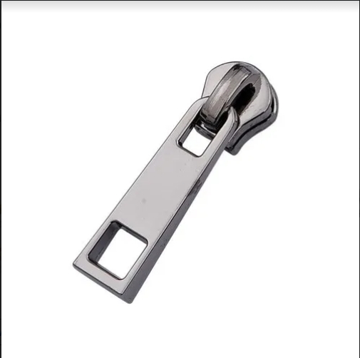 Flat Silver Metal Zipper