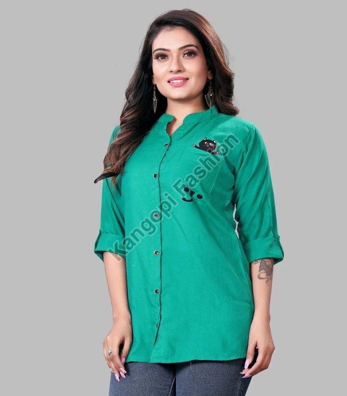 Ladies Rayon Casual Shirt