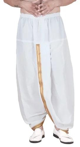 28 Inch Mens Readymade White Cotton Dhoti