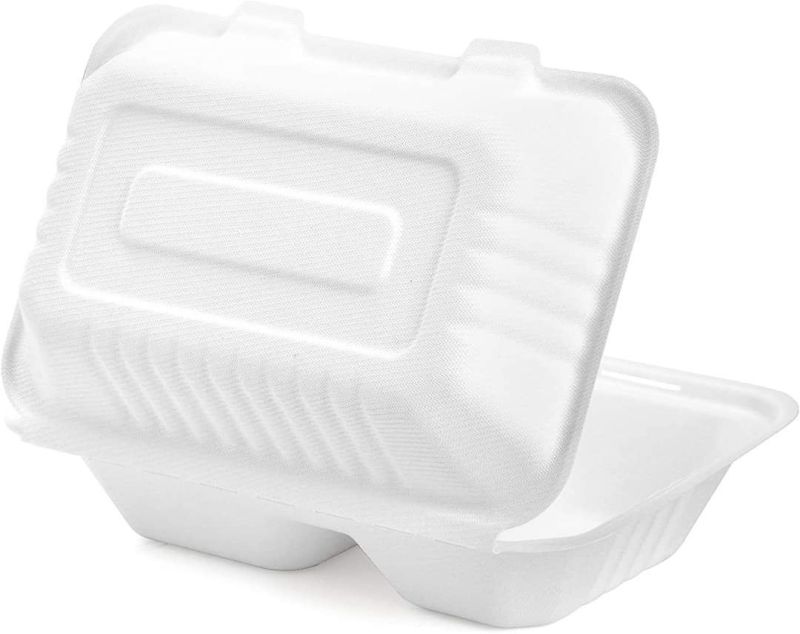 6 Inch Bagasse Clamshell Box