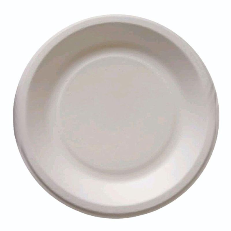 7 Inch Sugarcane Bagasse Round Plate