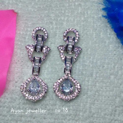 Rose Gold American Diamond Earrings