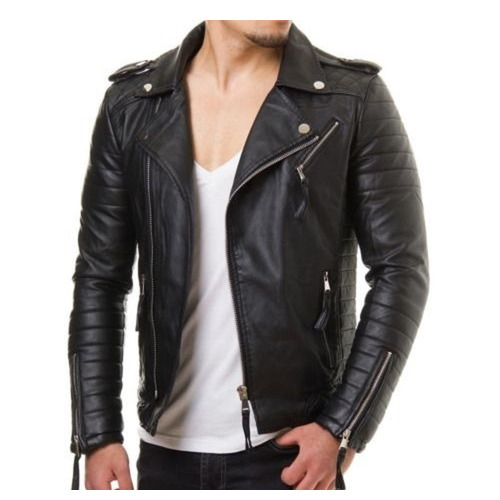 Mens Faux Leather Jacket