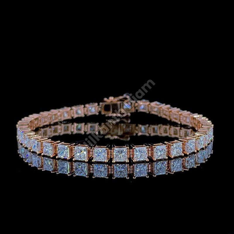 Princess Cut Diamond Tennis Bracelet