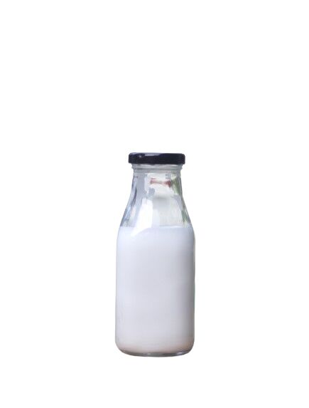 300ml Milk Square Glass Bottle