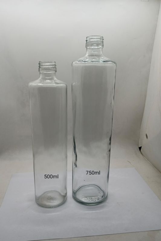 Blue Pine Glass Liquor Bottle