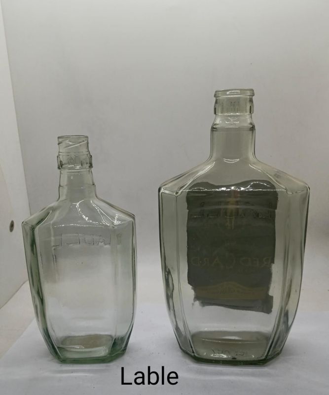 Lable Glass Liquor Bottle