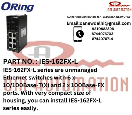 ORING  IES-162FX-L Series Industrial 8-port unmanaged Ethernet switch