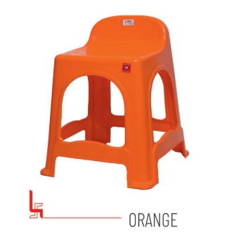 Topaz Orange Virgin  Plastic Stool