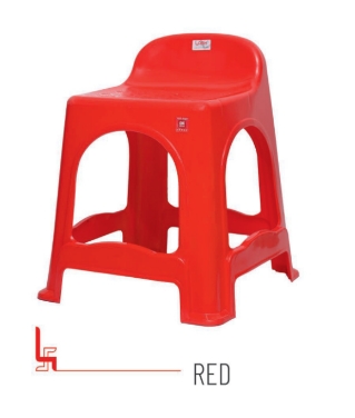 Topaz Red Virgin  Plastic Stool