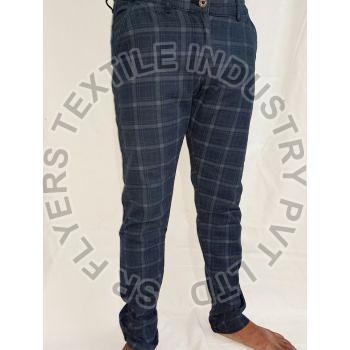 Mens Full Length Checked Trouser Pants