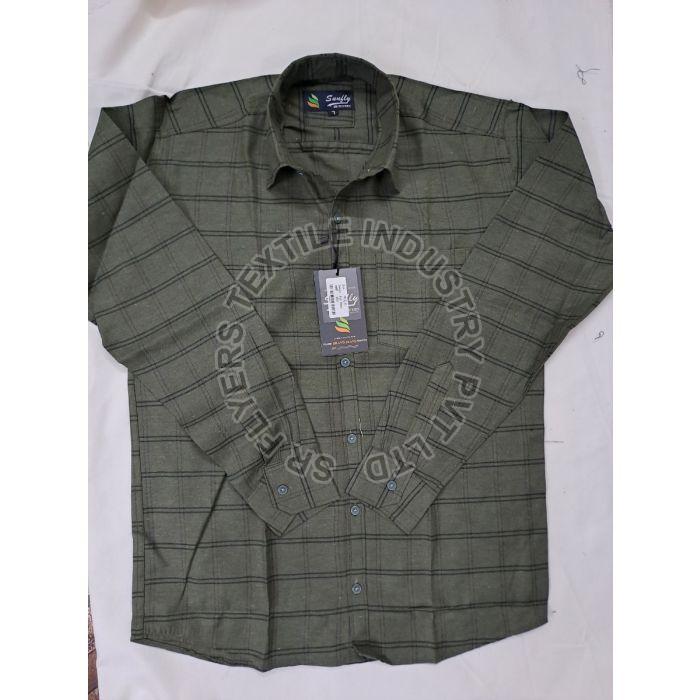 Mens Grey Checked Shirt