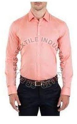 Mens Pink Casual Slim Fit Shirt