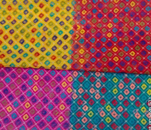 Multicolor Kota Doriya Odhani Fabric