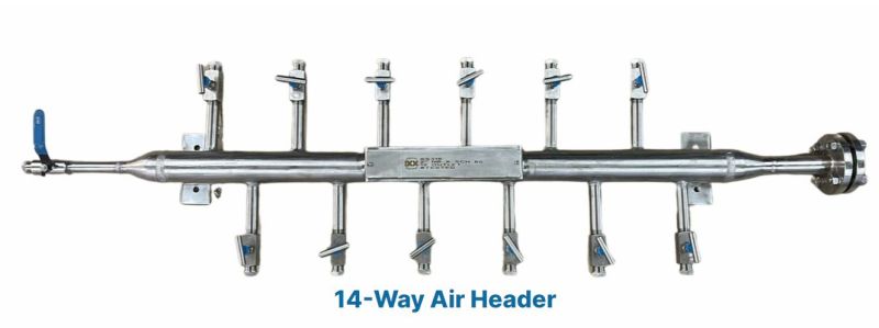 14-Ways Stainless Steel Air Distributor Header