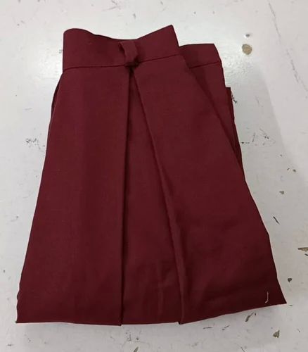 Girls Maroon School Skirt