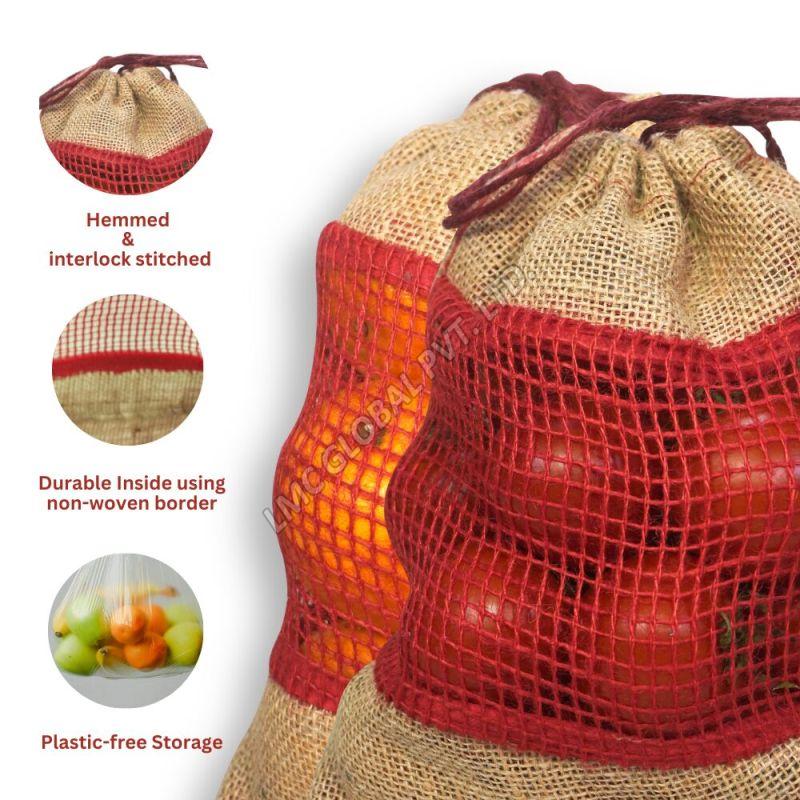 Drawstring Red Jute Net Window Lmc Jute Bag Manufacturer, Supplier from ...