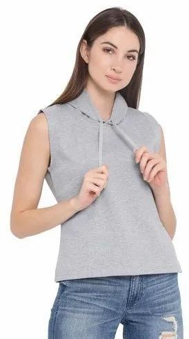 Ladies Sleeveless Hoodies