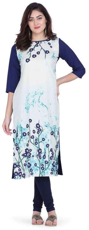 Ladies Straight  Crepe Kurti