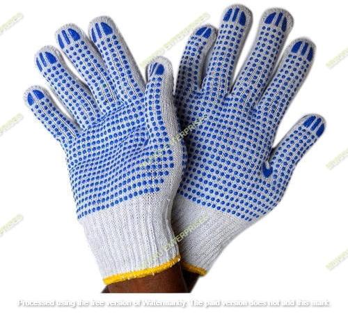Blue Dotted Welding Hand Gloves