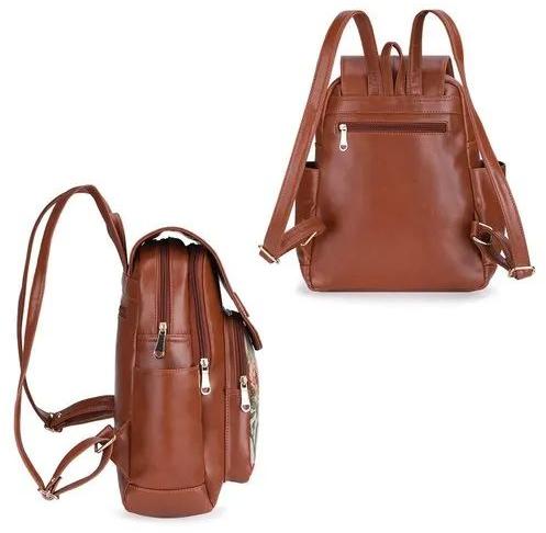 Ladies Travel Leather Backpack
