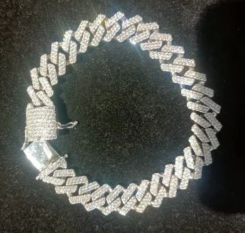 Mens Moissanite Diamond Bracelet