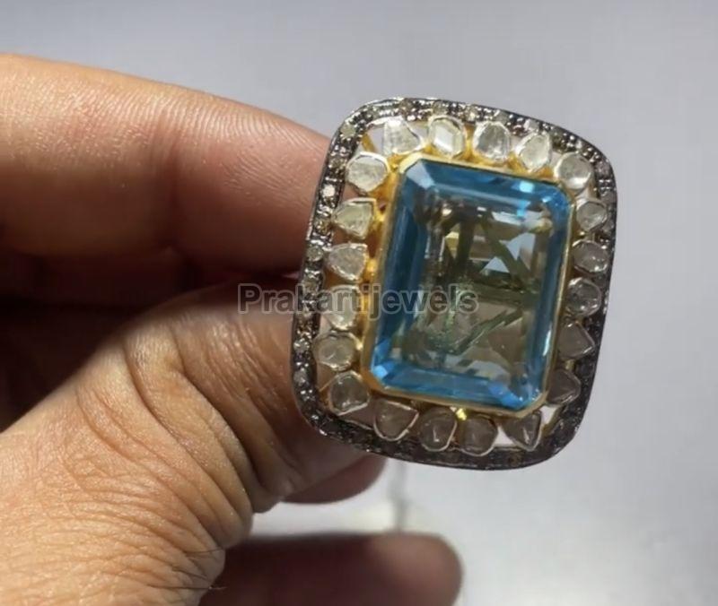 Ladies Blue Topaz Rings