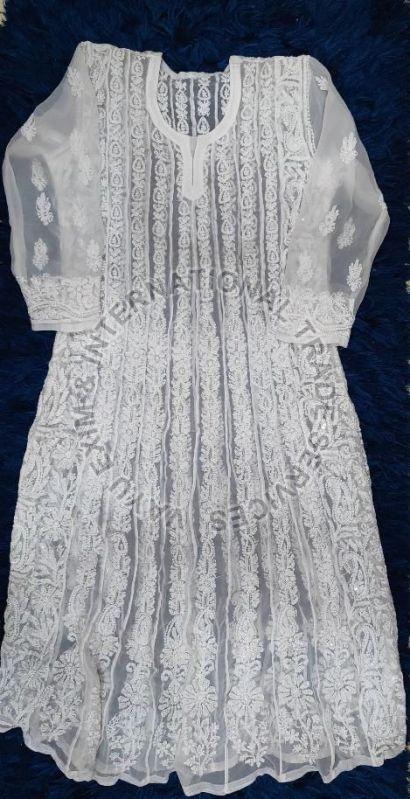 White Lucknowi Chikankari Kurti