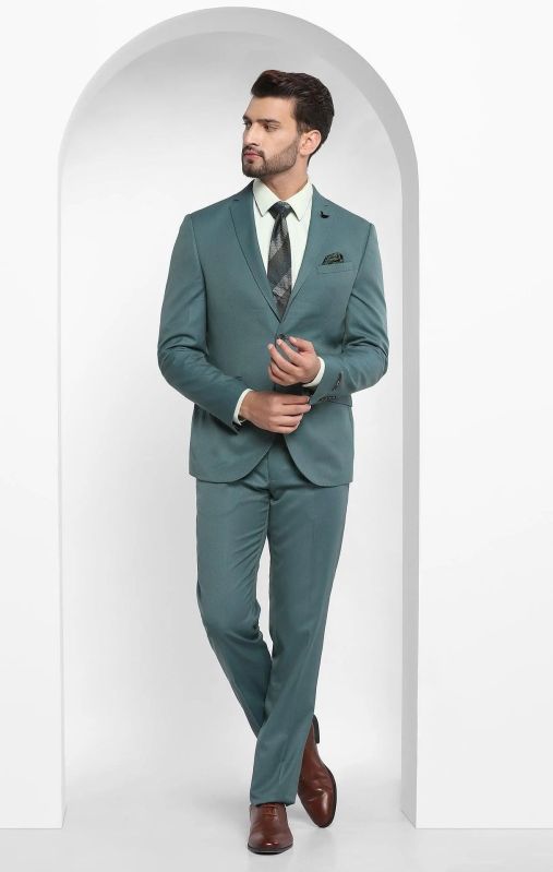 Teal Formal Mens Two Piece Coat Pant