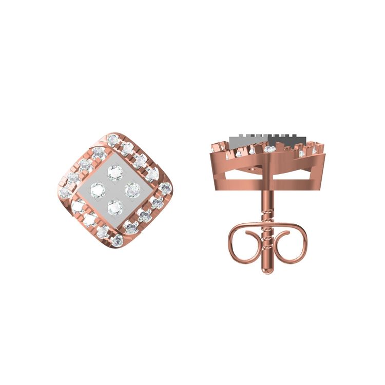 2.642 Grams Diamond Mens Earrings