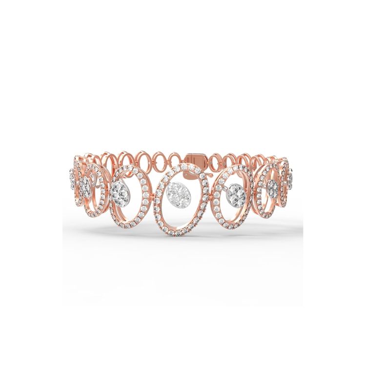 20.744 Grams Diamond Ladies Bracelet