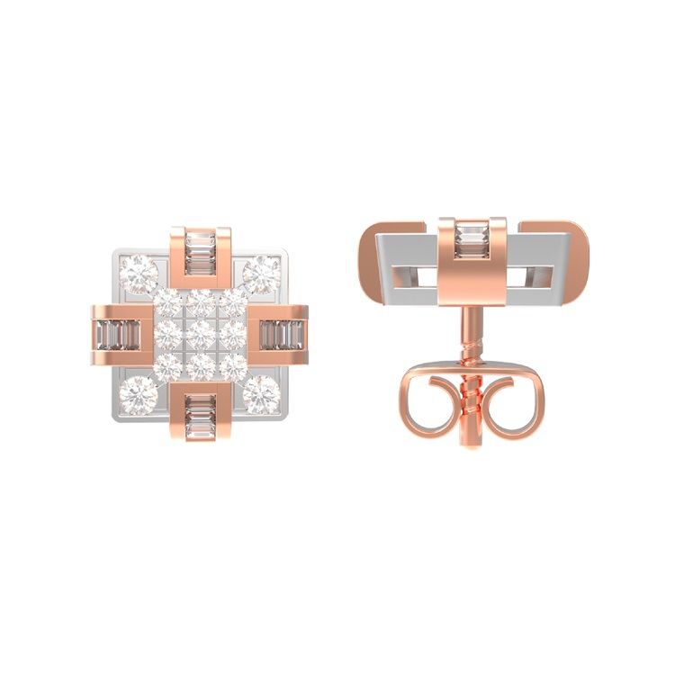 3.140 Grams Diamond Mens  Earrings