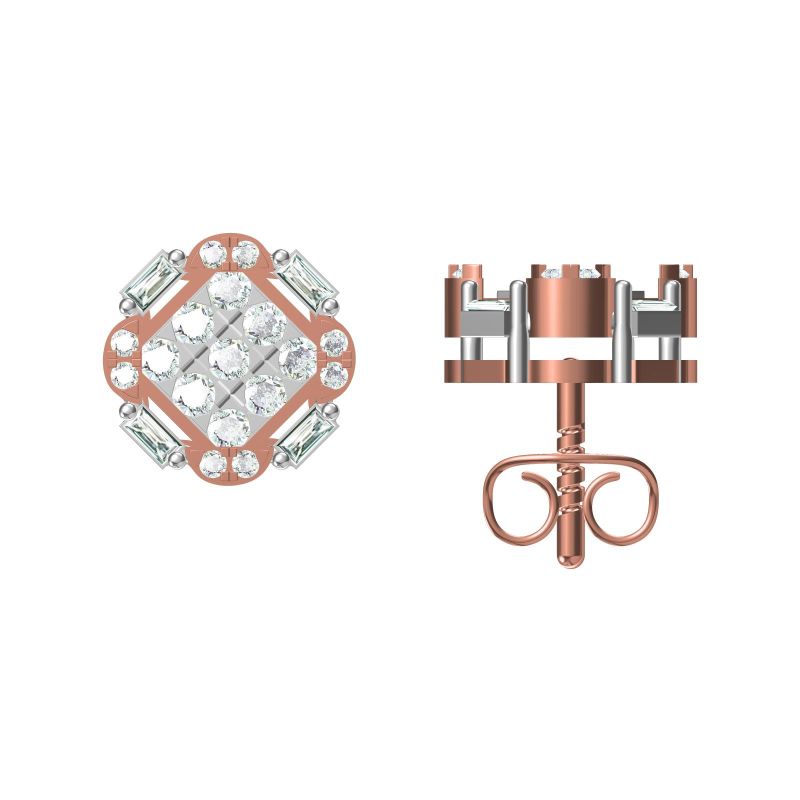 3.167 Grams Diamond Mens Earrings
