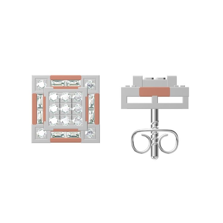 3.800 Grams Diamond Mens Earrings