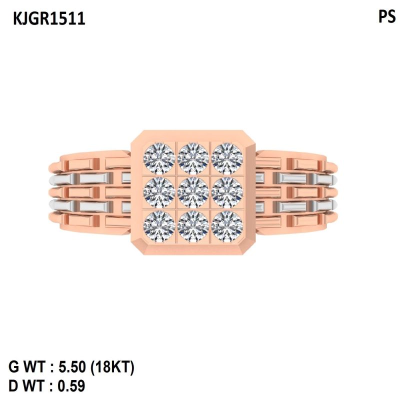 5.382 Grams Diamond Mens Rings