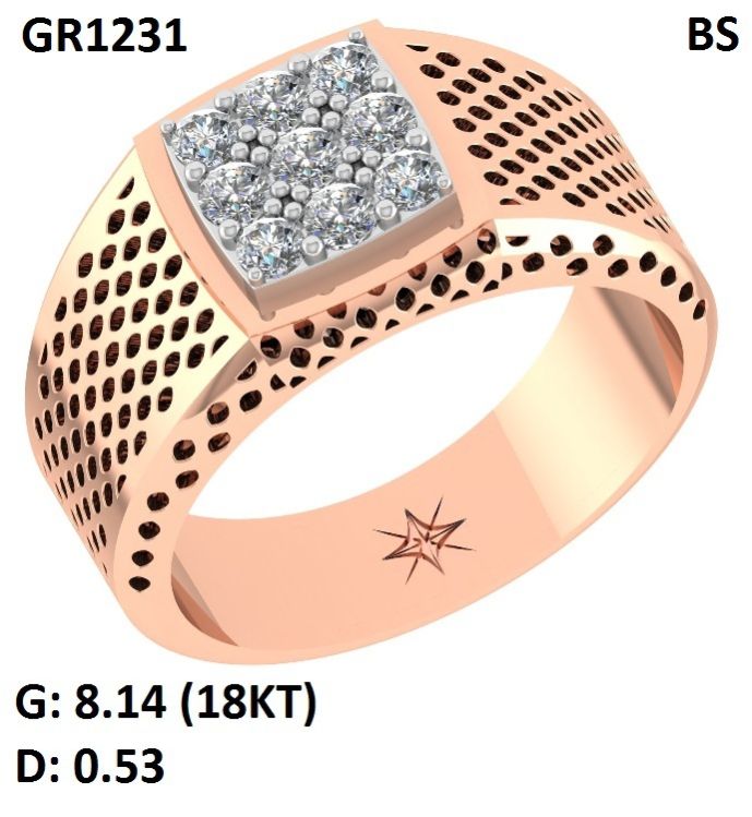 8.034 Grams Diamond Mens Rings